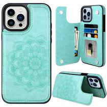 Capa de telefone MMHUO para iPhone 15 Pro Max com porta-cartões Mint Capa de telefone MMHUO para iPhone 15 Pro Max com porta-cartões Mint