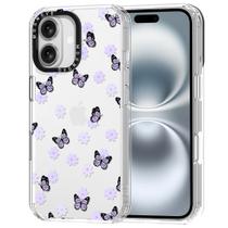 Capa de telefone MOSNOVO para iPhone 15 Buffertech Lilac Butterfly