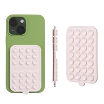 Capa de telefone Mount OCTOBUDDY Double Silicone Suction Pink Capa de telefone Mount OCTOBUDDY Double Silicone Suction Pink
