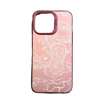 Capa De Telefone Multicolorida Laser Metálica Aurora Dragão Preta Fosca Para iPhone 11 12 13 14 15