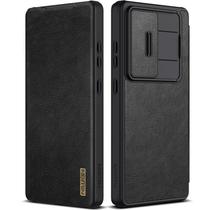 Capa de telefone Nillkin Galaxy S25 Ultra de 6,9" em couro preto