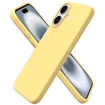 Capa de telefone ORNARTO compatível com iPhone 16 6.1" amarela