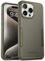 Capa de telefone Poetic Neon Series iPhone 15 Pro Max verde militar Capa de telefone Poetic Neon Series iPhone 15 Pro Max verde militar