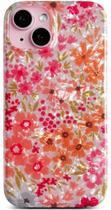 Capa de telefone Qokey para iPhone 14/13 com design floral rosa de 6,1 polegadas Capa de telefone Qokey para iPhone 14/13 com design floral rosa de 6,1 polegadas