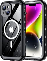 Capa de telefone Red2Fire à prova d'água para iPhone 14 6,1" preta/transparente