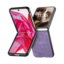 Capa De Telefone Retro Em Couro À Prova De Choque Para Motorola Razr 60 50 40 Ultra Moto