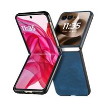 Capa De Telefone Retro Em Couro À Prova De Choque Para Motorola Razr 60 50 40 Ultra Moto