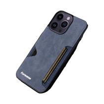 Capa De Telefone Retro Em Couro PU Com Porta Cartões Para iPhone, Capa De Carteira À Prova De Choque