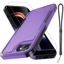 Capa de telefone RMOCR para iPhone 16E com protetor de tela Lavender