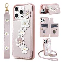 Capa de telefone rongki para iPhone 16 Pro Max Wallet com suporte para cartão