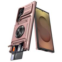 Capa de telefone SAMONPOW para Samsung Galaxy S25 Ultra Rose Gold Capa de telefone SAMONPOW para Samsung Galaxy S25 Ultra Rose Gold