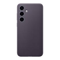 Capa de telefone Samsung Galaxy S24+ Plus em material vegano violeta escuro Capa de telefone Samsung Galaxy S24+ Plus em material vegano violeta escuro