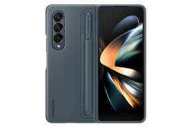 Capa de telefone SAMSUNG Galaxy Z Fold4 com porta-canetas S cinza verde