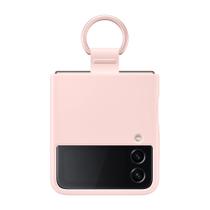 Capa de telefone Samsung Silicone Ring Galaxy Z Flip 4 rosa Capa de telefone Samsung Silicone Ring Galaxy Z Flip 4 rosa
