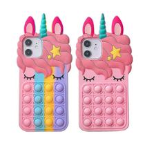 Capa de telefone Silicone Unicorn Pop It Fidget para iPhone 13 Capa de telefone Silicone Unicorn Pop It Fidget para iPhone 13