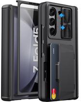 Capa de telefone SIXBOX para Samsung Galaxy Z Fold 5 com suporte para cartão