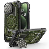 Capa de telefone SUPCASE para iPhone 15 Pro Max com capa de câmera verde