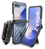 Capa de telefone SUPCASE Unicorn Beetle Pro para Samsung Galaxy Z Flip 6 com suporte e clipe de cinto