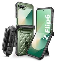 Capa de telefone SUPCASE Unicorn Beetle Pro para Samsung Galaxy Z Flip 6 com suporte e clipe de cinto