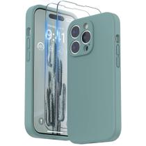 Capa de telefone SURPHY projetada para iPhone 14 Pro Cactus Green