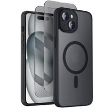 Capa de telefone Symcele projetada para iPhone 15 com privacidade 2x