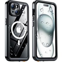 Capa de telefone Temdan magnética impermeável para iPhone 15 de 6,1 polegadas