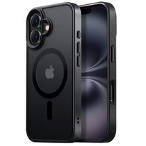 Capa de telefone Tigowos Strong Magnetic para iPhone 16 Plus preta