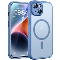 Capa de telefone TOCOL Magnetic para iPhone 14 de 6,1 polegadas azul claro
