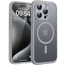 Capa de telefone TOCOL Magnetic para iPhone 15 Pro Max 6,7" cinza