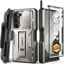 Capa de Telefone TONGATE para Samsung Galaxy Z Fold 6 - Cinza Capa de Telefone TONGATE para Samsung Galaxy Z Fold 6 - Cinza
