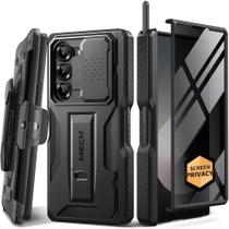 Capa de telefone TONGATE para Samsung Galaxy Z Fold 6 preta com acc Capa de telefone TONGATE para Samsung Galaxy Z Fold 6 preta com acc