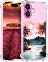 Capa de telefone Topgraph compatível com iPhone 16 Plus Clear