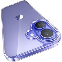 Capa de telefone TORRAS Clear Silicone TPU para iPhone 16 Clear Capa de telefone TORRAS Clear Silicone TPU para iPhone 16 Clear