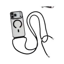 Capa De Telefone Transparente Com Cordão De Luxo Magsafe Para iPhone 17 16 14 12 13 15 pro Max