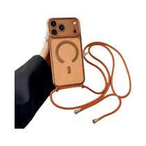 Capa De Telefone Transparente Com Cordão De Luxo Magsafe Para iPhone 17 16 14 12 13 15 pro Max