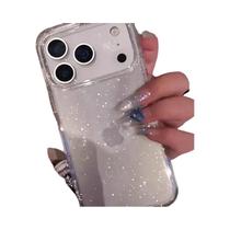Capa De Telefone Transparente Com Glitter Minimalista Para iPhone 17 16 15 14 13 12 11 pro XR XS Max Capa De Telefone Transparente Com Glitter Minimalista Para iPhone 17 16 15 14 13 12 11 pro XR XS Max