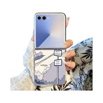 Capa De Telefone Transparente Com Laço Rosa Para Samsung Galaxy Z Flip7 FE Flip6 Flip5 Flip4 Flip3
