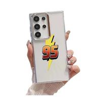 Capa De Telefone Transparente Do Disney Cars Lightning McQueen Para Samsung S25 S24 S23 S22 S21 S20