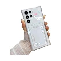 Capa De Telefone Transparente E À Prova De Choque Com Porta Cartões Para Samsung Galaxy S25 Ultra