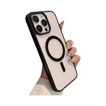 Capa De Telefone Transparente Luxuosa Magsafe Para iPhone pro Max 16e 15 plus Capa Traseira