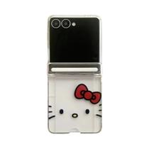 Capa De Telefone Transparente TPU Da Hello Kitty Para Samsung Galaxy Z Flip 7 6 5 4 3