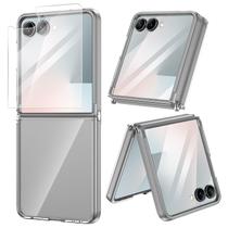 Capa de telefone VEGO Galaxy Z Flip 7 TPU transparente com protetor de tela