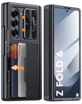 Capa de telefone Vizvera RFID Wallet com suporte de cartão para Samsung Z Fold 6
