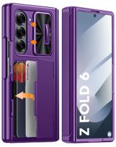 Capa de telefone Vizvera RFID Wallet com suporte de cartão para Samsung Z Fold 6