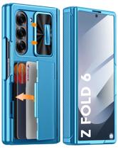 Capa de telefone Vizvera RFID Wallet com suporte de cartão para Samsung Z Fold 6
