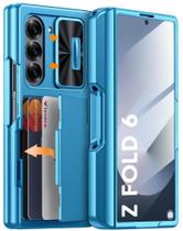 Capa de telefone Vizvera RFID Wallet com suporte de cartão para Samsung Z Fold 6