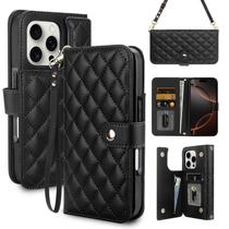 Capa de Telefone Vofolen para iPhone 16 Pro Max - Preta Capa de Telefone Vofolen para iPhone 16 Pro Max - Preta