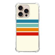 Capa de telefone Vusbvelnot Retro 70s Stripes para iPhone 16 Pro