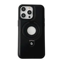 Capa de telefone WarmWhisper Leather com suporte para iPhone 15 Pro Max