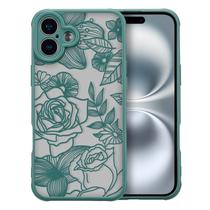Capa de telefone XIZYO iPhone 16 Plus 6,7" floral rosa TPU verde